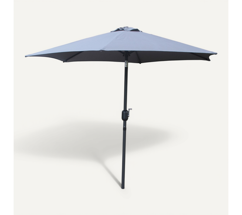 Come - Parasol Circulaire 2,5x2,5 Droit Gris En Aluminium