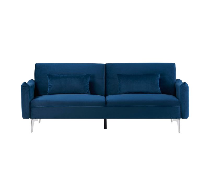 Betty - Canapé Design Convertible 3 Places En Velours Bleu