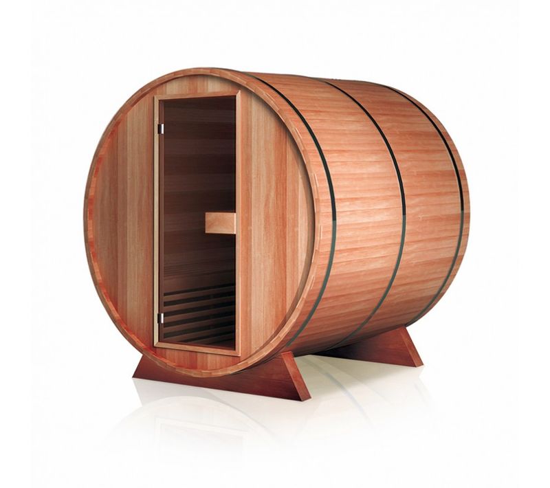 Sauna Extérieur En Cèdre Rouge Boreal® Trc - Tonneau Barrel 180 X 180