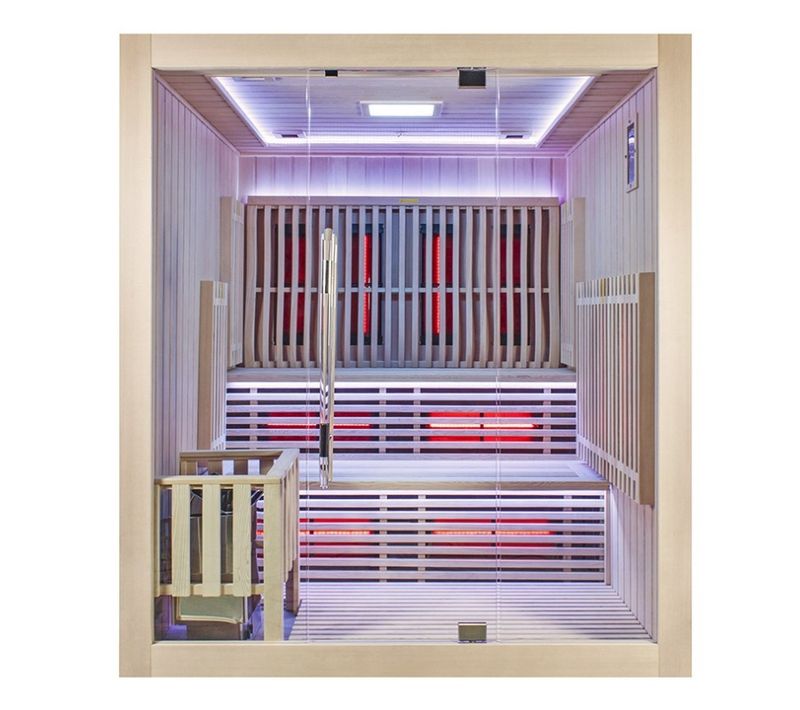 Sauna Combi Boreal Elégance 5 - 180x180 Infrarouge + Vapeur