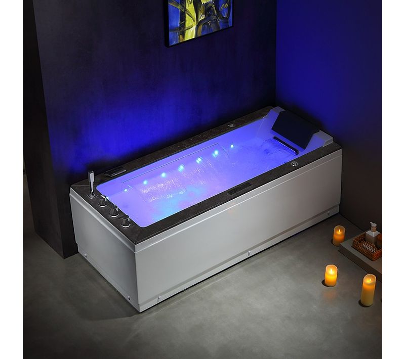 Baignoire Balneo Lord Solo Black 1 Place Archipel® 170x75 - Gauche