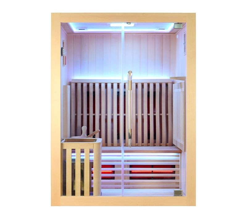 Sauna Combi Boreal Elégance 2 - 150x125 Infrarouge + Vapeur