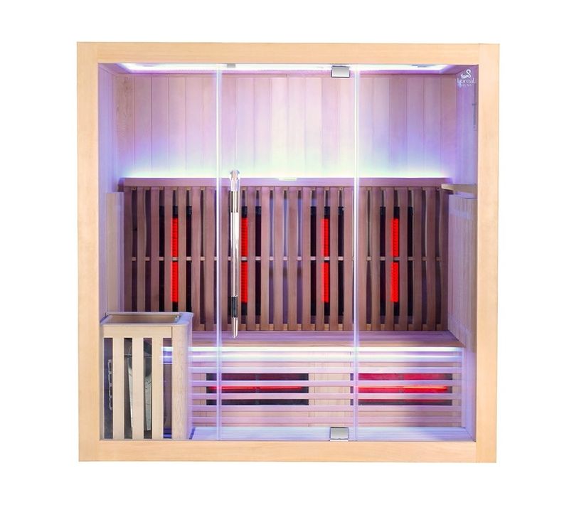 Sauna Combi Boreal® Elégance 4 - 200x125 Infrarouge + Vapeur