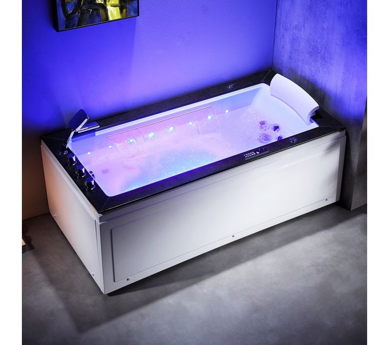 Baignoire Balneo Lord Solo Max Black 1 Place Archipel® 180x90 - Gauche