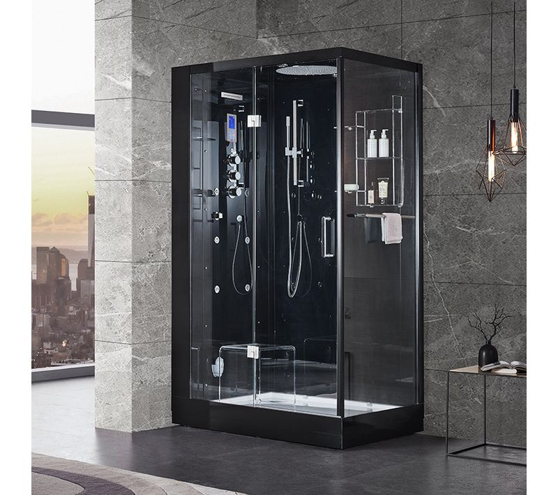 Cabine Douche Hammam Duo Archipel® Pro 120g Black (120x85cm) - 2 Places