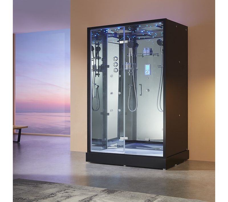 Cabine Douche Hammam Xdual 140 Miroir Archipel® - 140x90 Cm