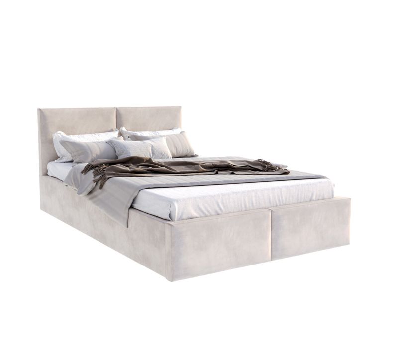 Lit Coffre Tesia 120x200  - Sommier Inclus Crème