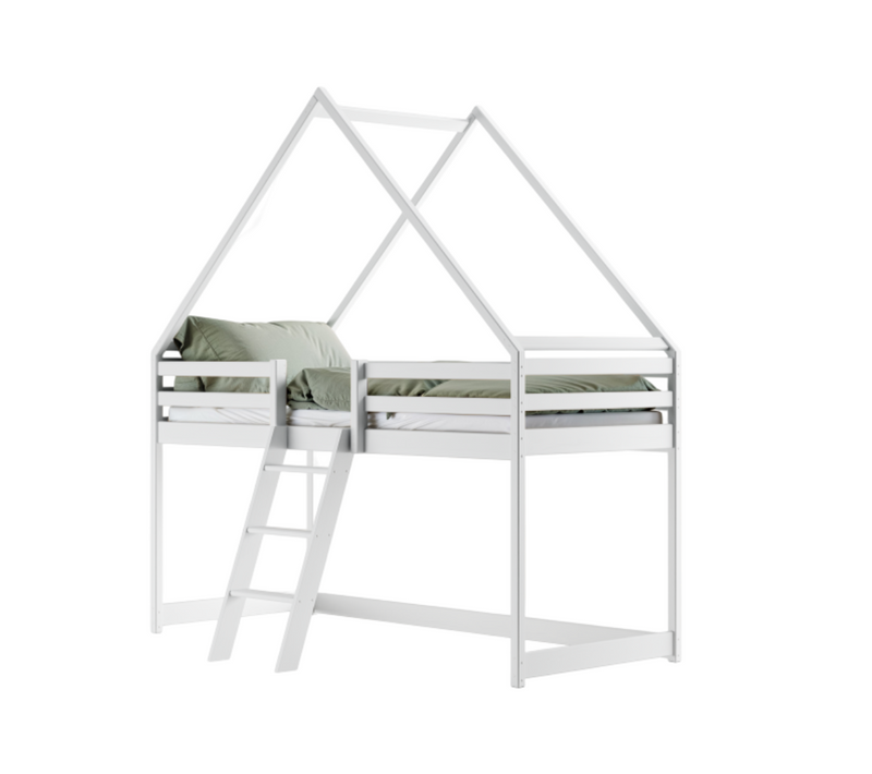 Lit Enfant Mezzanine Mya 90x200 Blanc - Blanc