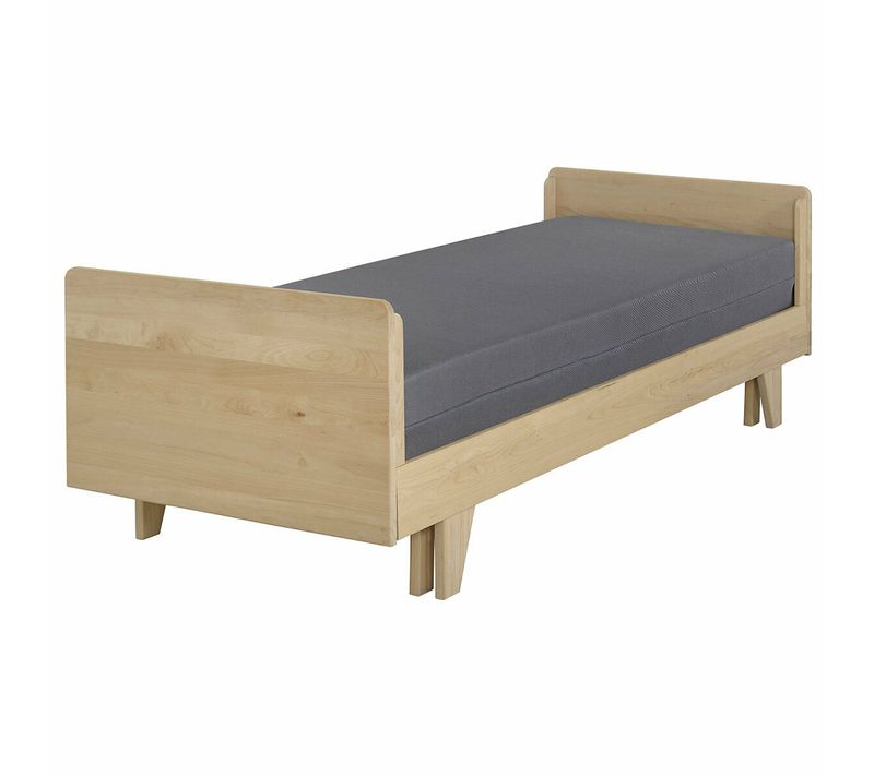 Pack Lit Gigogne Avec Matelas Nando   Bois 80x200 Cm