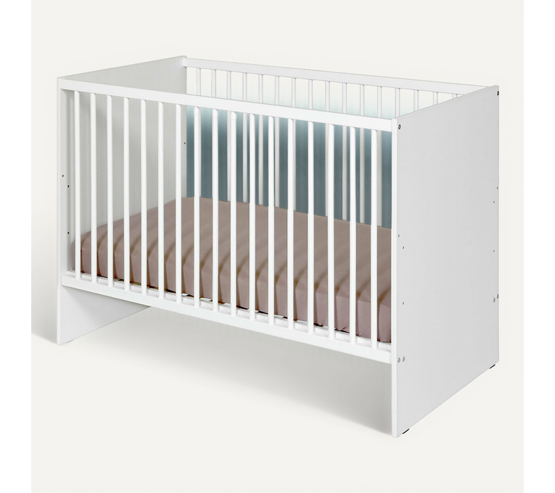 Pack Lit Bébé Avec Matelas Pixi Blanc 60x120 Cm
