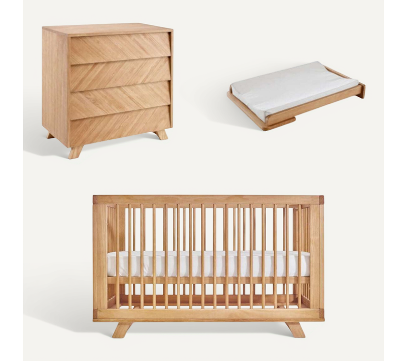 Mini Chambre Bébé Kyoto Bois Naturel 70x140 Cm