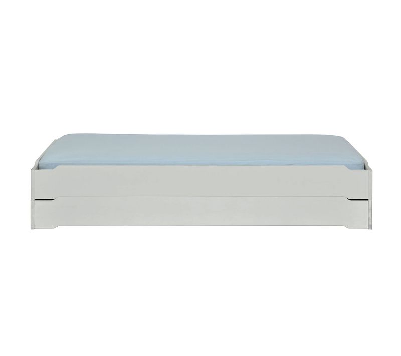 Pack 2 Lits Empilables Et 2 Matelas Jelly   Gris 90x190 Cm