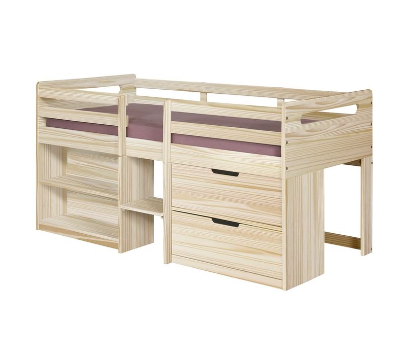 Lit Mi-hauteur Combiné Hoby   Bois 90x190 Cm