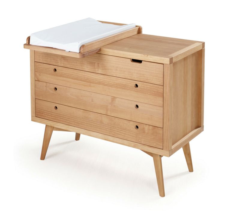 Commode à Langer 4 Tiroirs Marley   Bois Naturel