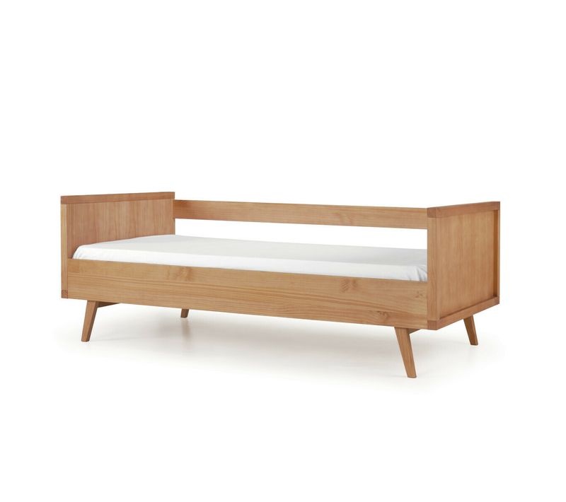 Pack Lit Banquette Avec Matelas Marley   Bois 90x190 Cm