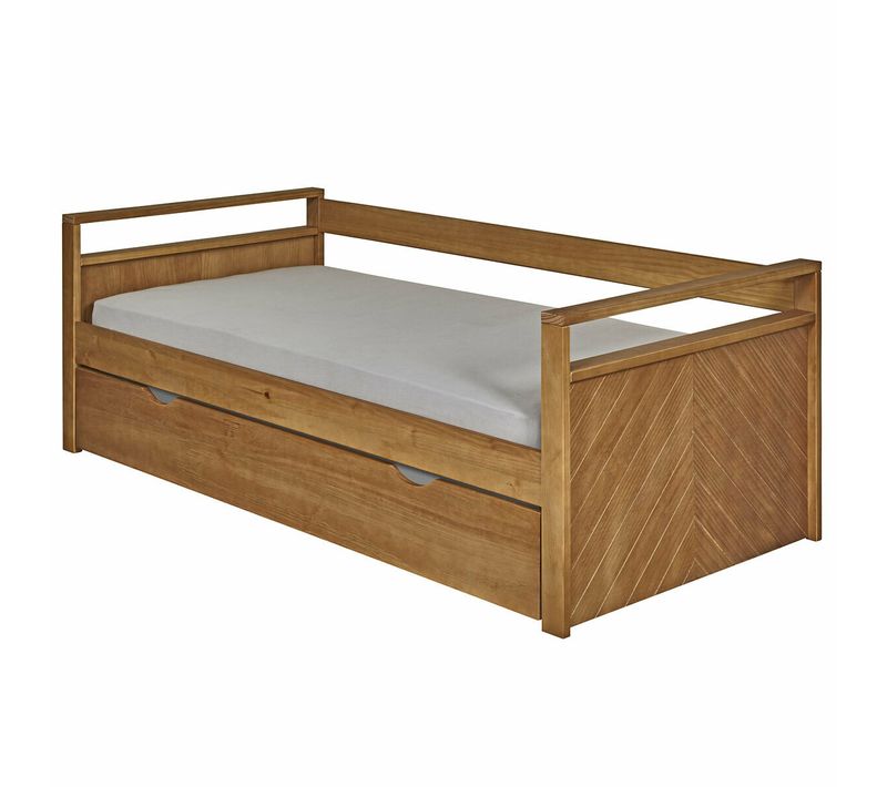 Lit Banquette Gigogne Ivy   Bois 90x190 Cm