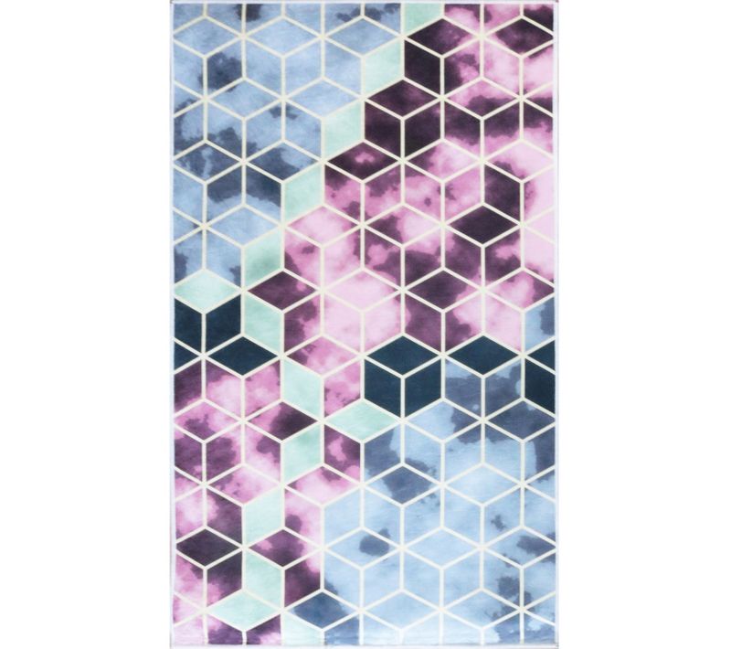 Tapis De Salon Luxe Doré Rose - 120x180cm