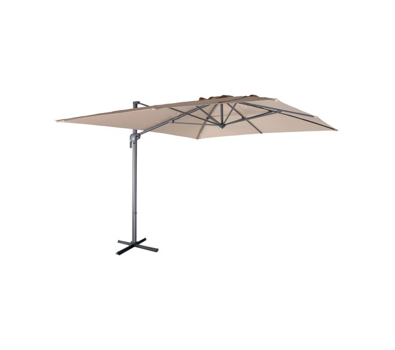 Parasol Déporté Rectangulaire 3x4m – Antibes – Beige – Parasol Déporté. Inclinable. Rabattable Et