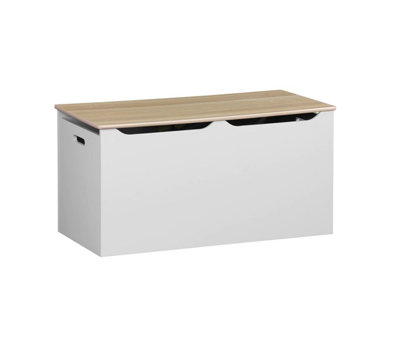 Coffre à Jouet - Tobias - 80x40 Cm. Couvercle Rabattable. Poignées Latérales