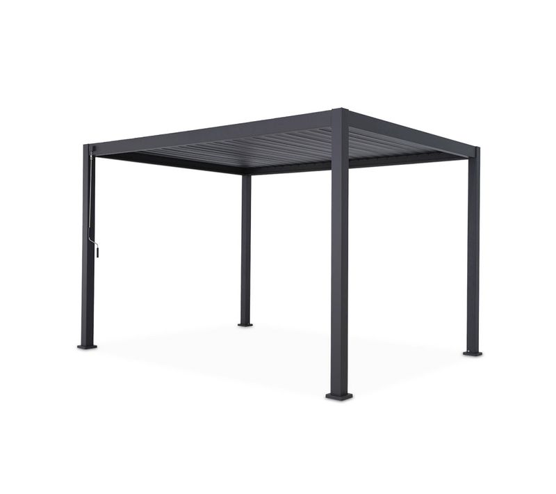 Pergola Bioclimatique Gris Anthracite – Triomphe – 3x4m. Aluminium. à Lames Orientables