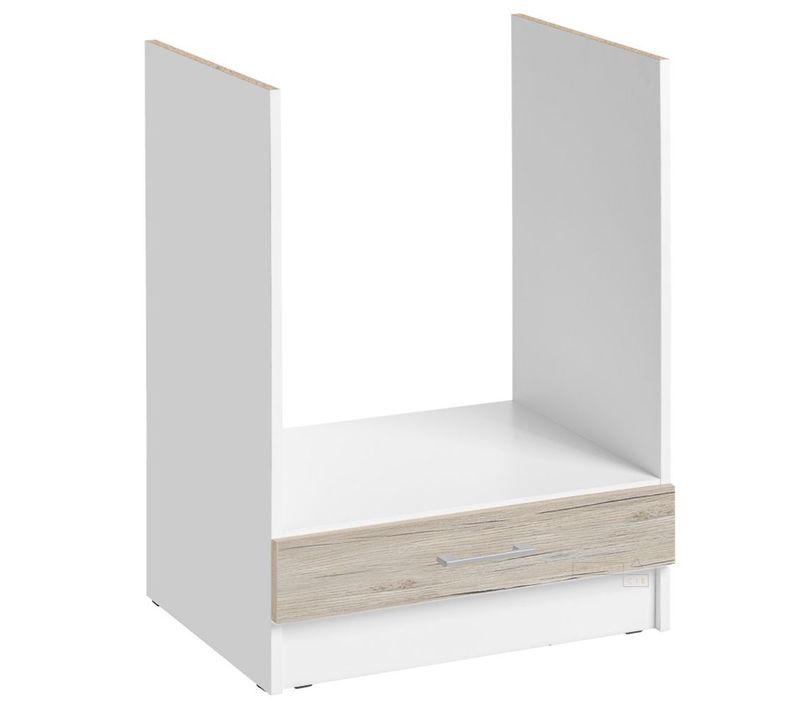 Meuble Pour Four Encastrable Eco Noyer Blanchi L 60 Cm