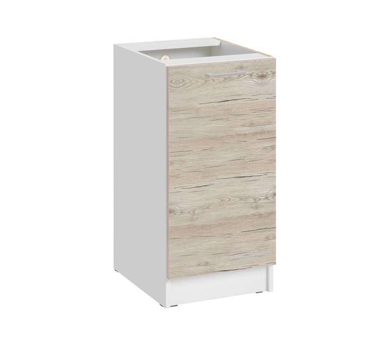 Meuble Bas De Cuisine Eco Noyer Blanchi 1 Porte L 40 Cm