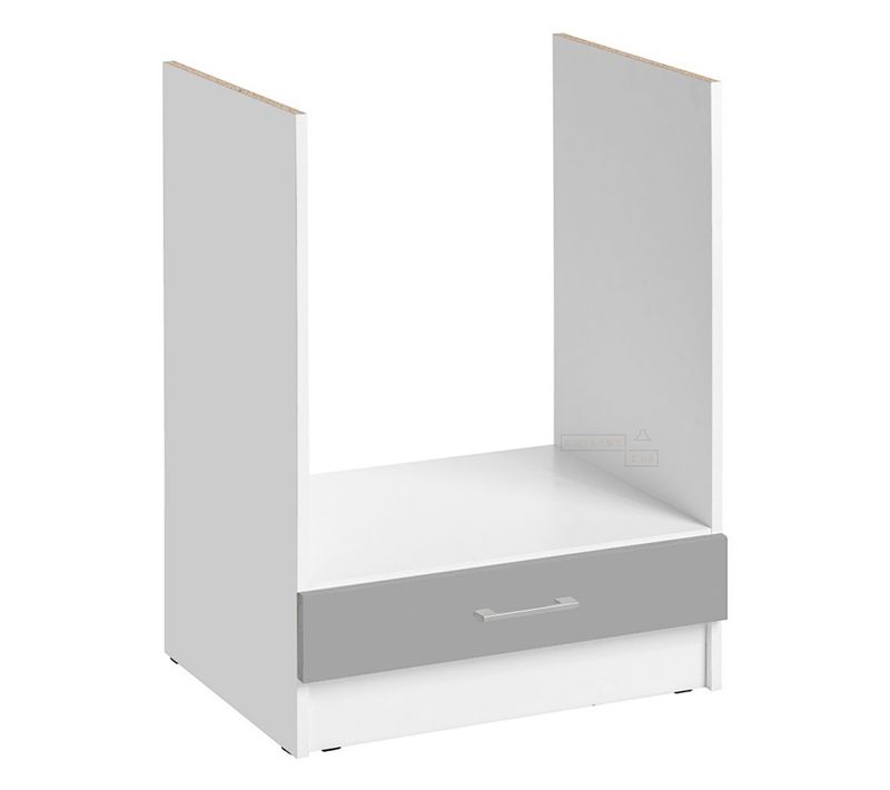 Meuble Pour Four Encastrable Eco Gris Brillant L 60 Cm