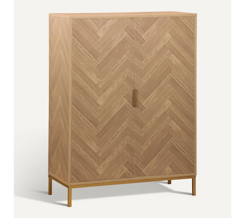 Vaisselier. Budapest. 2 étagères. 2 Portes. Buffet Haut. L 80 Cm X L 40 Cm X H 110 Cm
