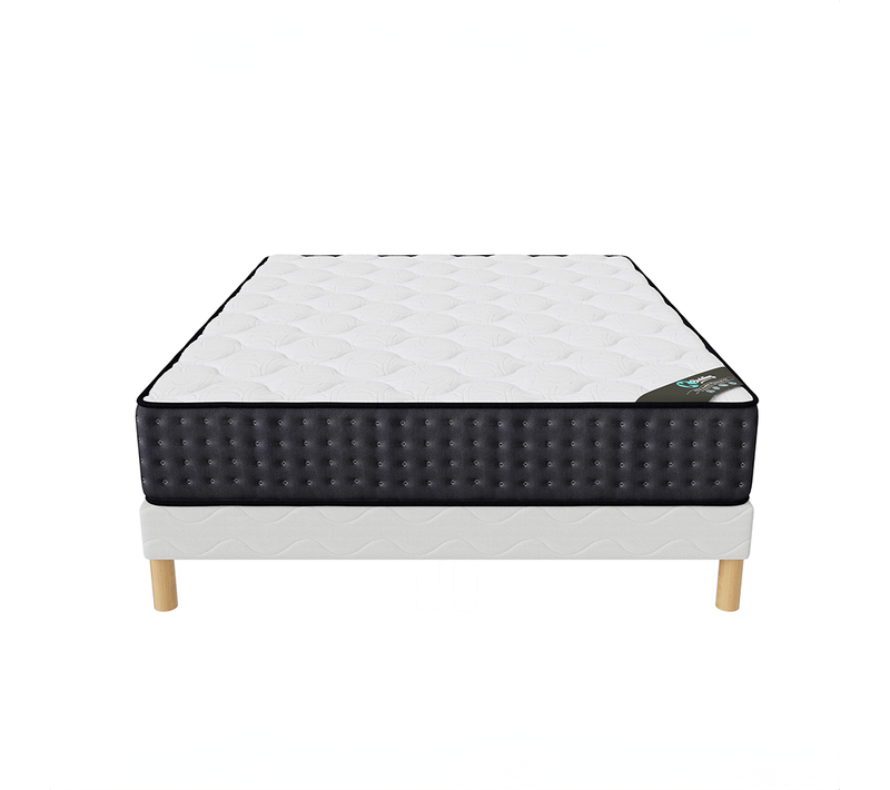 Cosmos - Ensemble Matelas mousse et sommier 140x190 Hauteur 26cm