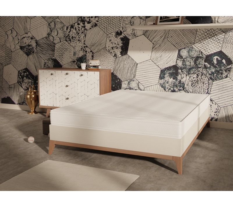 Matelas Mousse 140x190 cm CONFORT Epaisseur 15 cm