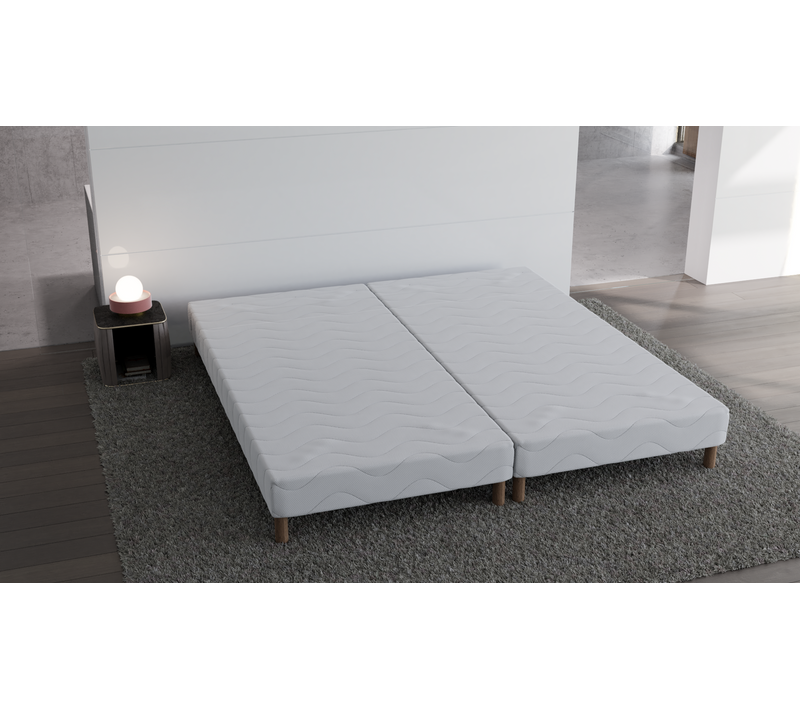Sommier Tapissier 180x200 (2x90x200) + Jeu De Pied