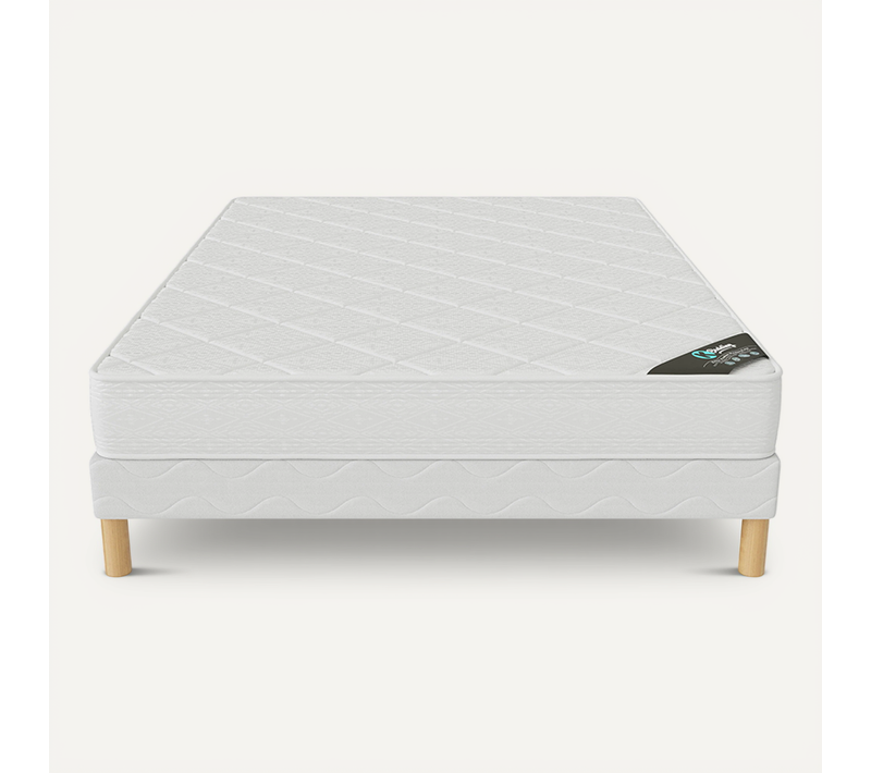 Ensemble Matelas Mousse Senso + Sommier 140x190 Hauteur 17cm