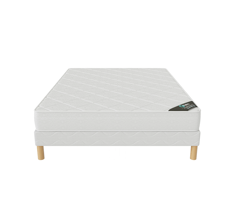 Ensemble Matelas Mousse Senso + Sommier 200x200 Hauteur 17cm