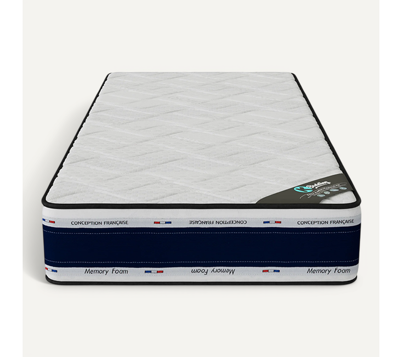 Matelas Mousse Blue Memory 90x190 Accueil Mémoire De Forme Hauteur 22cm