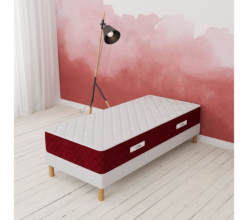 Ensemble Matelas Mousse Rosso + Sommier 90x190 Hauteur 25cm