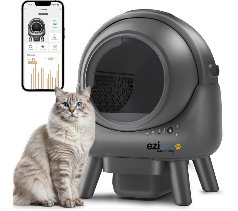 Litière Robot Auto nettoyante Connectée - Maison De Toilette Pour Chat Eziclean® Catbot K6i