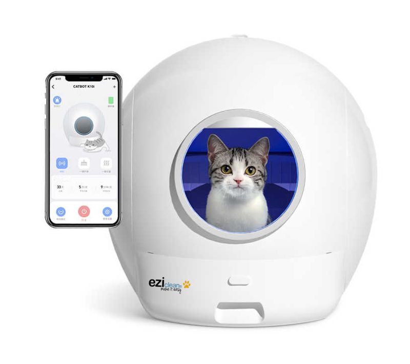 Litière Auto nettoyante Connectée Pour Chat Eziclean® Catbot K10i
