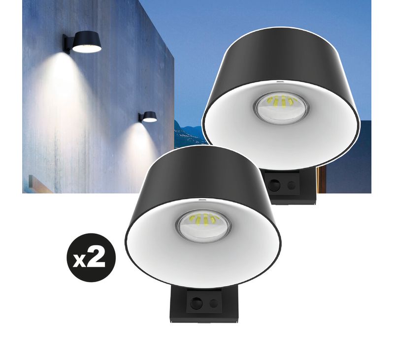 Lot De 2 Lampes Solaires Ezilight® Solar Wall S28