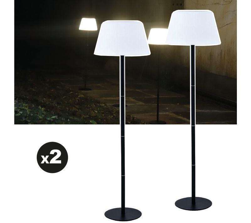 Lot De 2 Lampadaires Solaires Ezilight® Solar Lamp L40