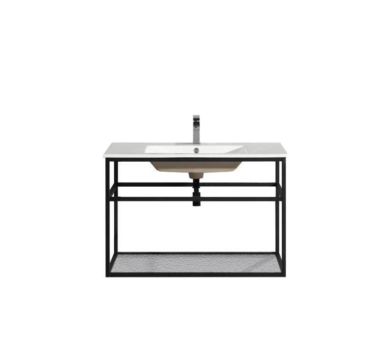 Lave Main 90 Cm Métal Noir Aquafredo