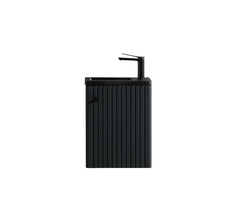 Meuble Salle De Bain Lave-main Aquanero 40 Cm Finition Noir