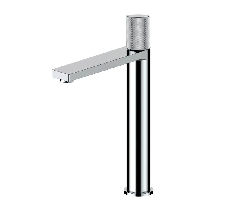 Robinet Mitigeur Haut Strié Chrome
