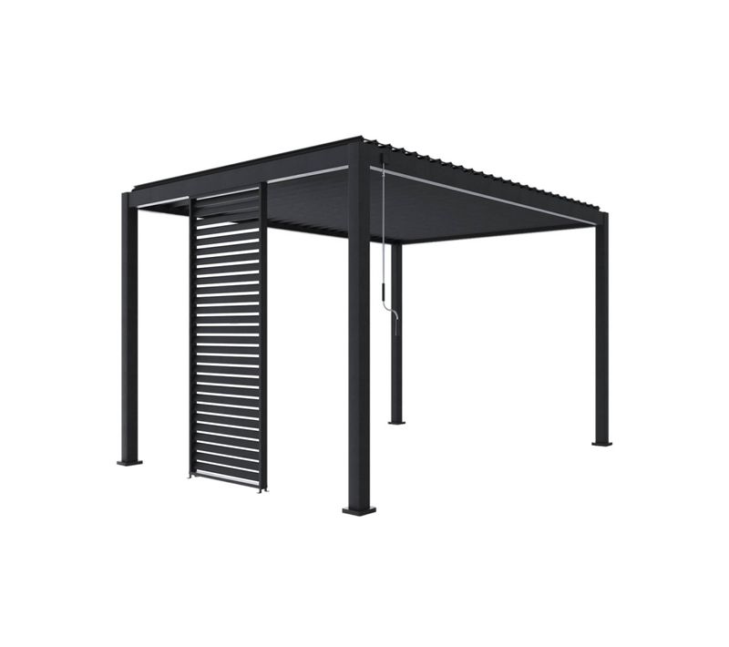 Persienne 100cm Pour Pergola Bioclimatique Triomphe. Panneau Brise Vue. Côté 3m. Aluminium.