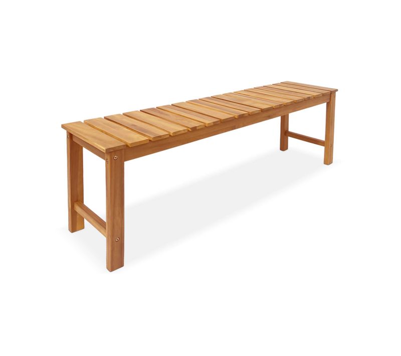 Banc 2 - 3 Places En Acacia Du Vietnam. Bois Clair. Intérieur / Extérieur. 140cm