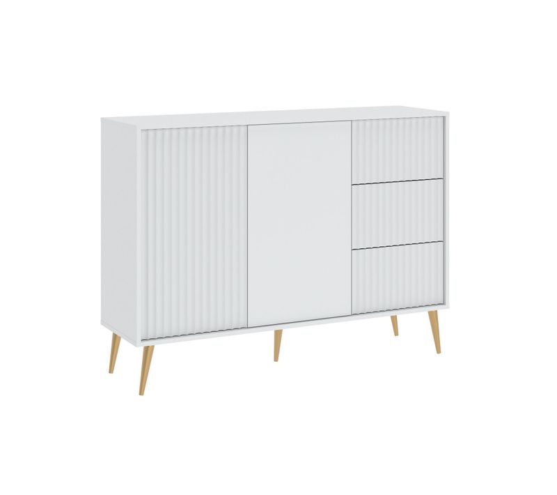 Buffet Bas Barcelona 2 Portes - 3 Tiroirs Blanc