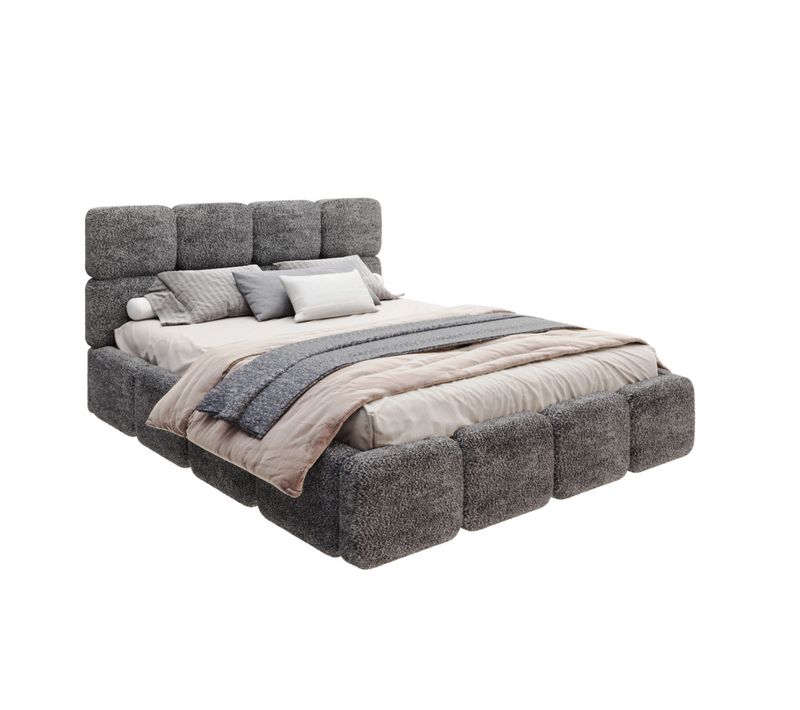 Lit Coffre Delicato 160 X 200 Cm Avec Sommier à Lattes Relevable Noir