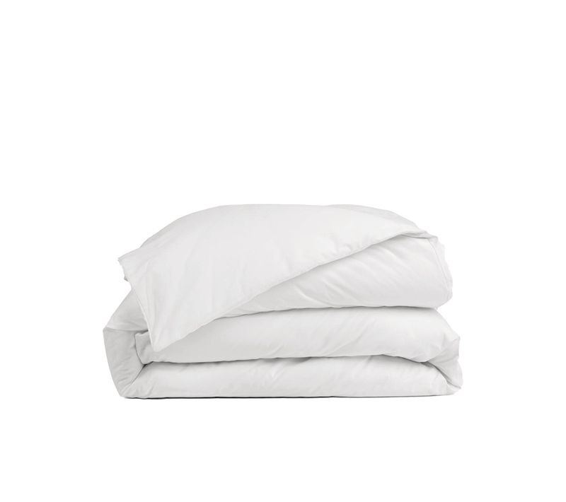 Housse De Couette 220x240cm - Blanc - 100% Percale De Coton