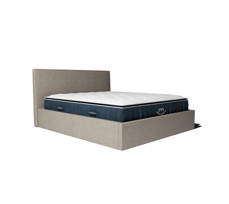 Pack Matelas Hybride 160x200cm Accueil à Mémoire De Forme Luxe et Lit Coffre Design