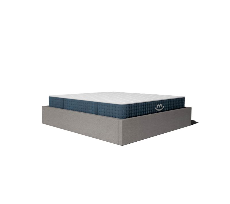 Pack Matelas Hybride 160x200cm Accueil à Mémoire De Forme Premium et Sommier Coffre Anthracite