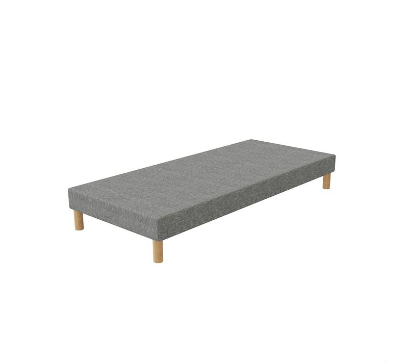 Sommier Tapissier Gris 120x200 + Jeu De Pied . Fabrication Francaise.